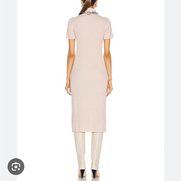 Staud Lilou Dress in Light Oatmeal - Picture 2 of 8